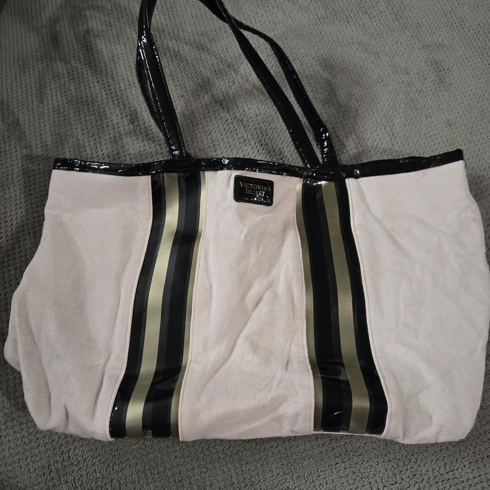 Victoria's Secret Pink and Black Beach Tote